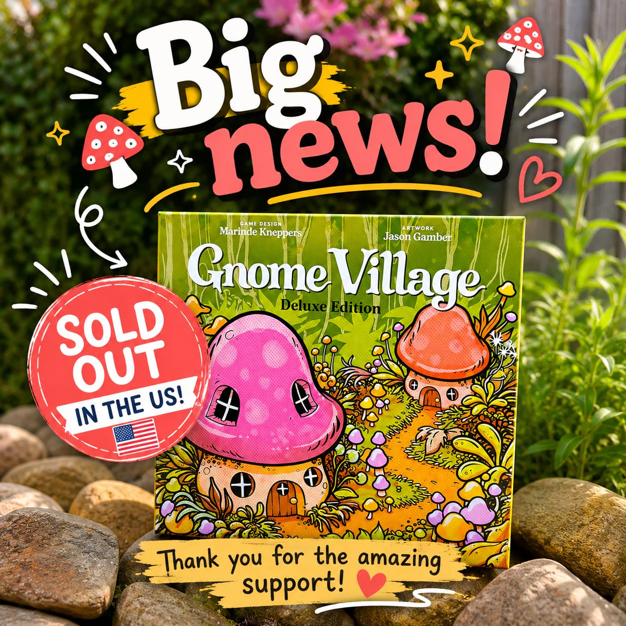 π Gnome Village is uitverkocht in de VS! πΊπΈπ